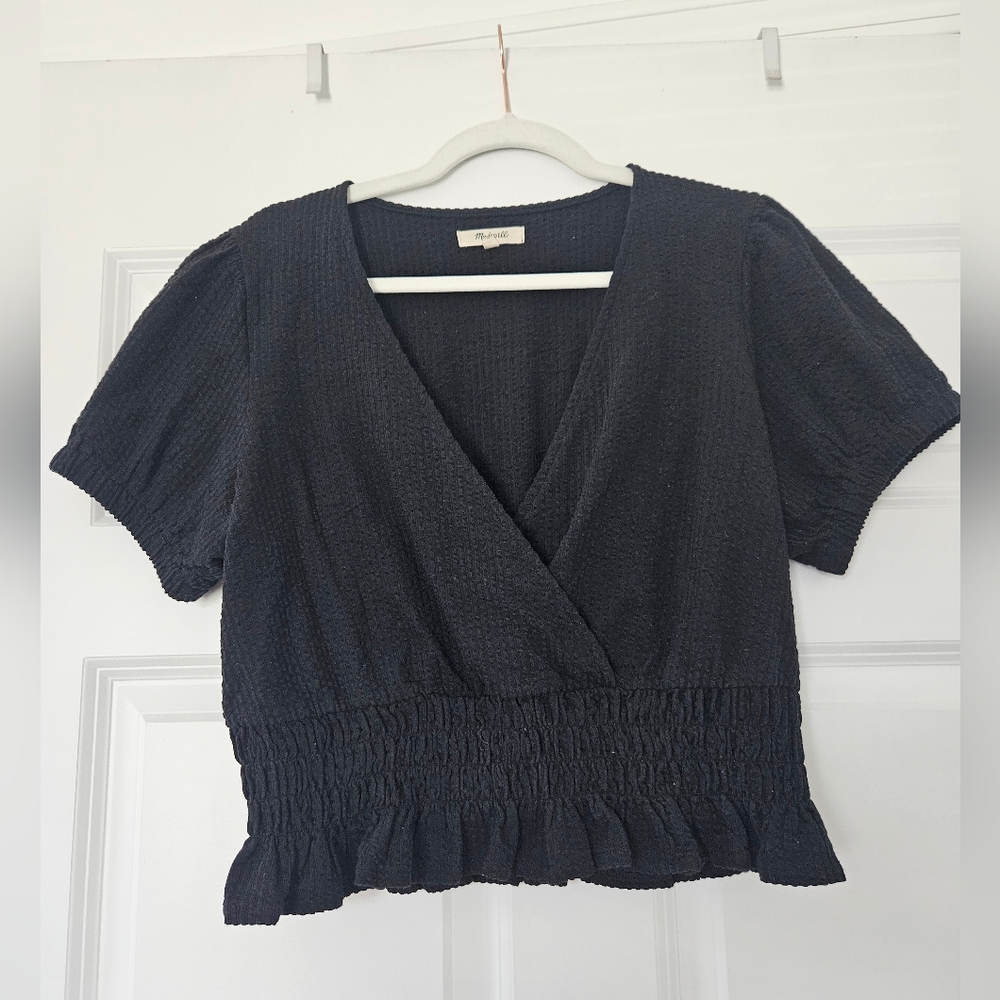 Madewell Cropped Peplum Top